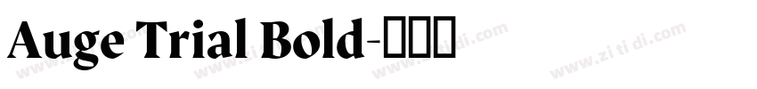 Auge Trial Bold字体转换